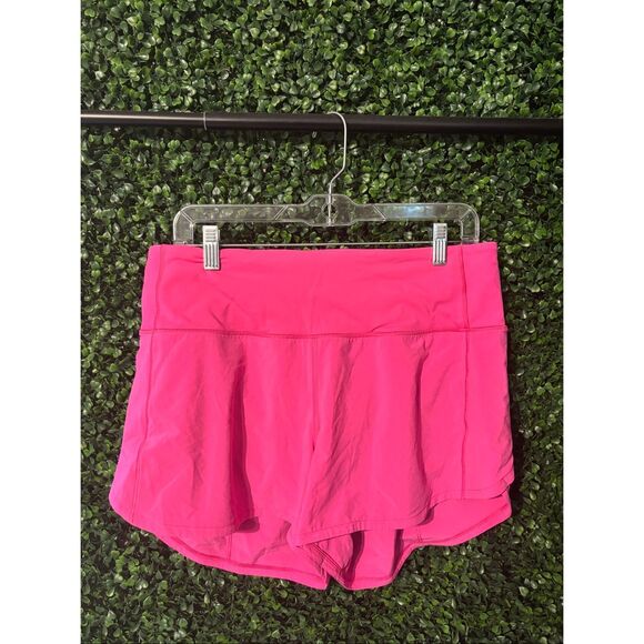 Lululemon Pink Speed Up Shorts Size 10 High Rise Sonic Pink - Picture 1 of 3